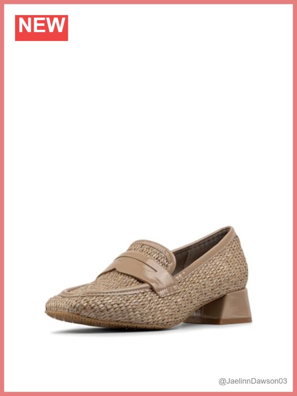 Women's Raffia Loafers with Memory Foam Insole - Penny Loafer Slip-On